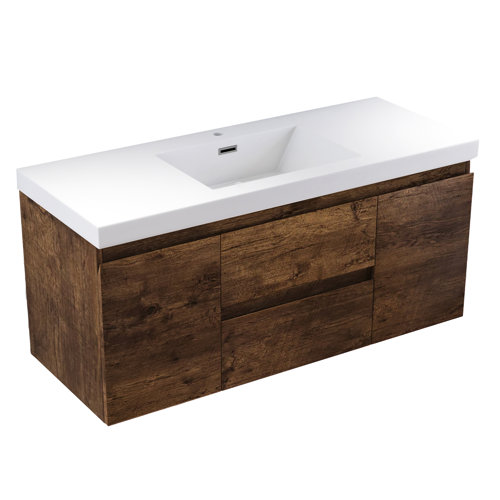 Orren Ellis Gamo 47.2" WallMounted Single Bathroom Vanity Set Wayfair